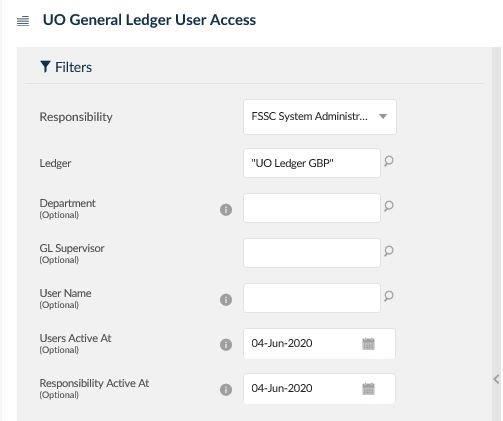 uo general ledger user access