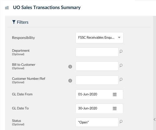 uo sales transactions summary